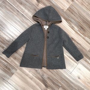 Massimo Dutti wool-mix girls hooded jacket – age 4T